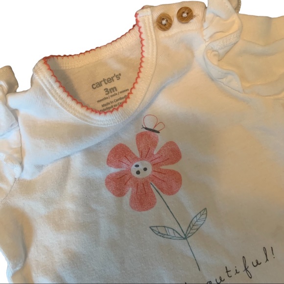 Carters and Gerber Set of 4 Baby Girls 3 Month Outfits - Picture 10 of 10